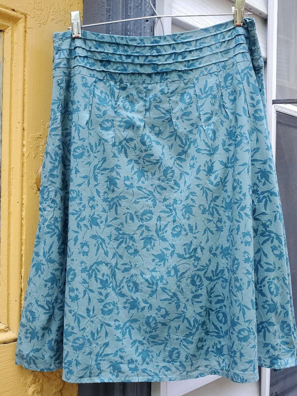 Old Navy Vintage Cotton A Line Skirt, Blue Floral, Size S